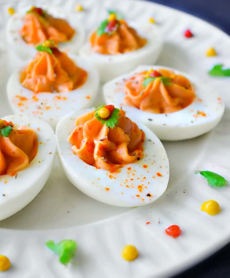 Sriracha Deviled Eggs