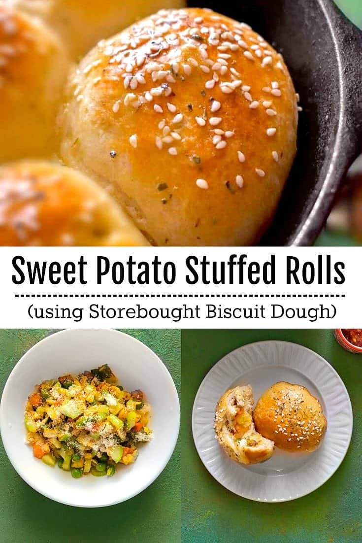 Extremely Easy Stuffed Sweet Potato Rolls (instant recipe)