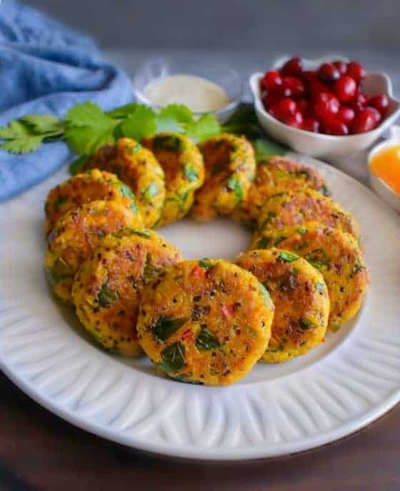 Curried Tuna Quinoa Patties (Canned Tuna, GF) without bread