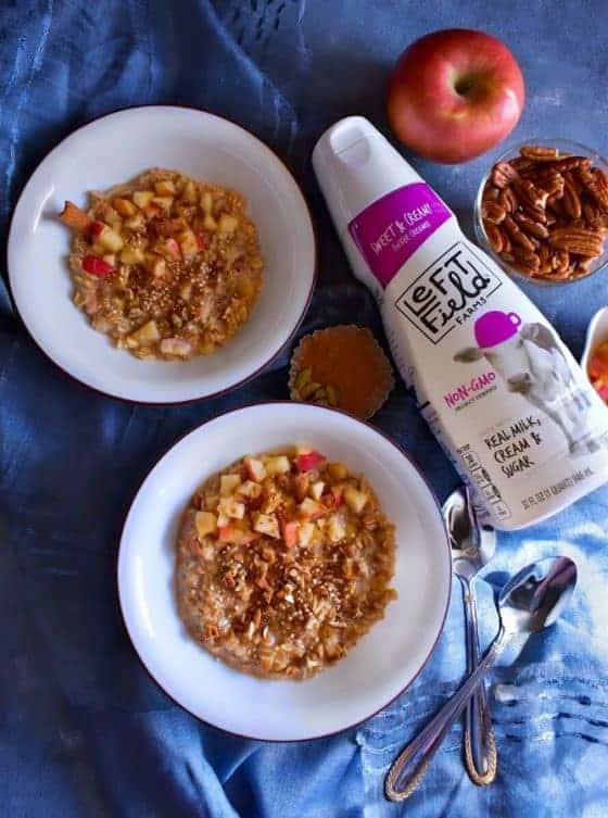 Overnight Apple Pie Oats NoCook & Using Coffee Creamer