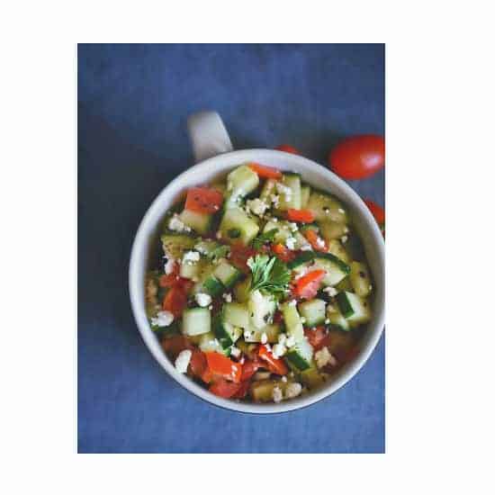 Cucumber Tomato Zaatar Salad