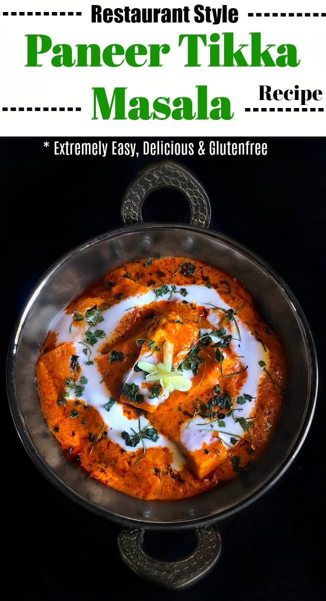 Restaurant Style Paneer Tikka Masala Recipe 