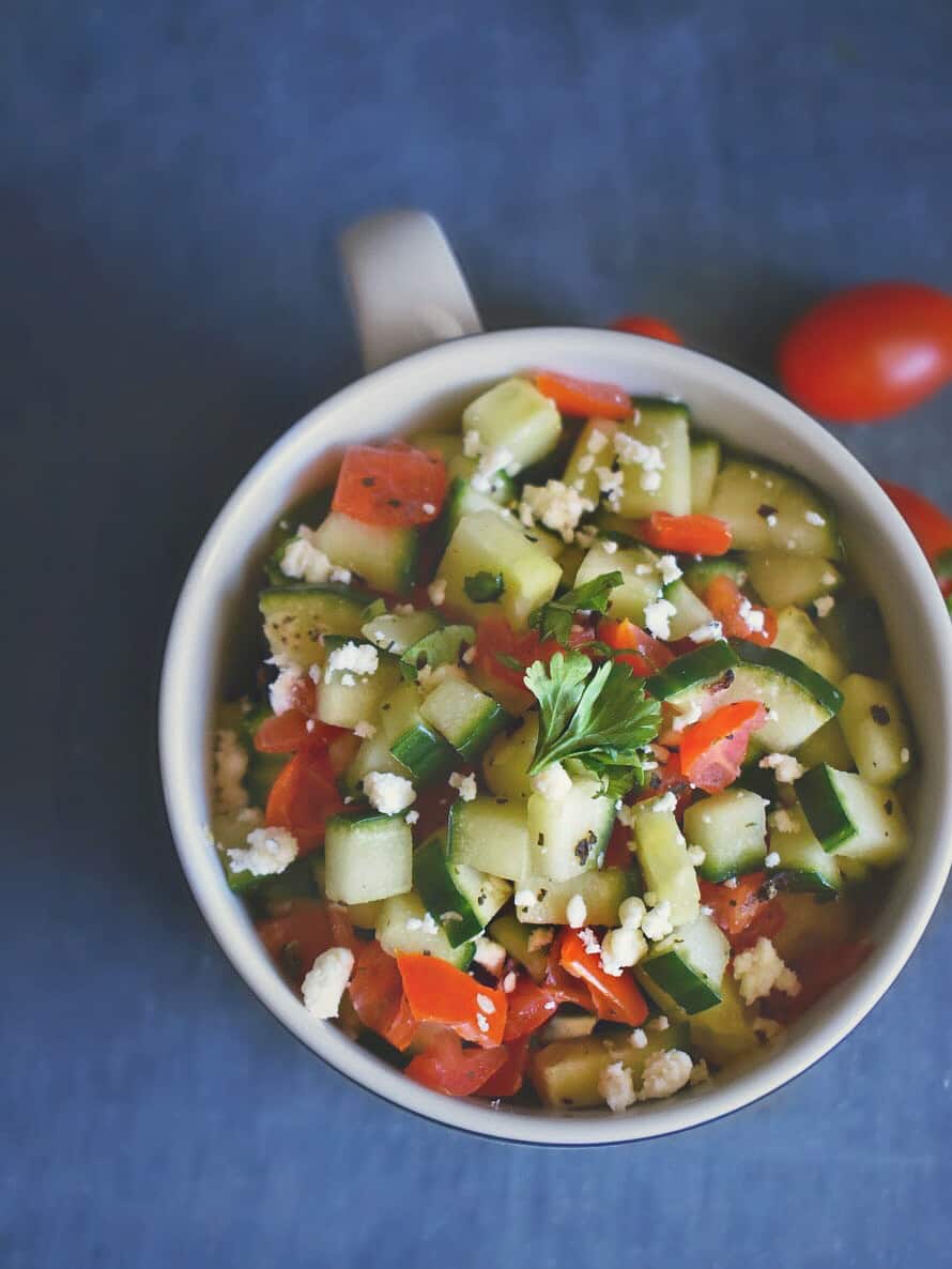 zaatar cucumber tomato salad