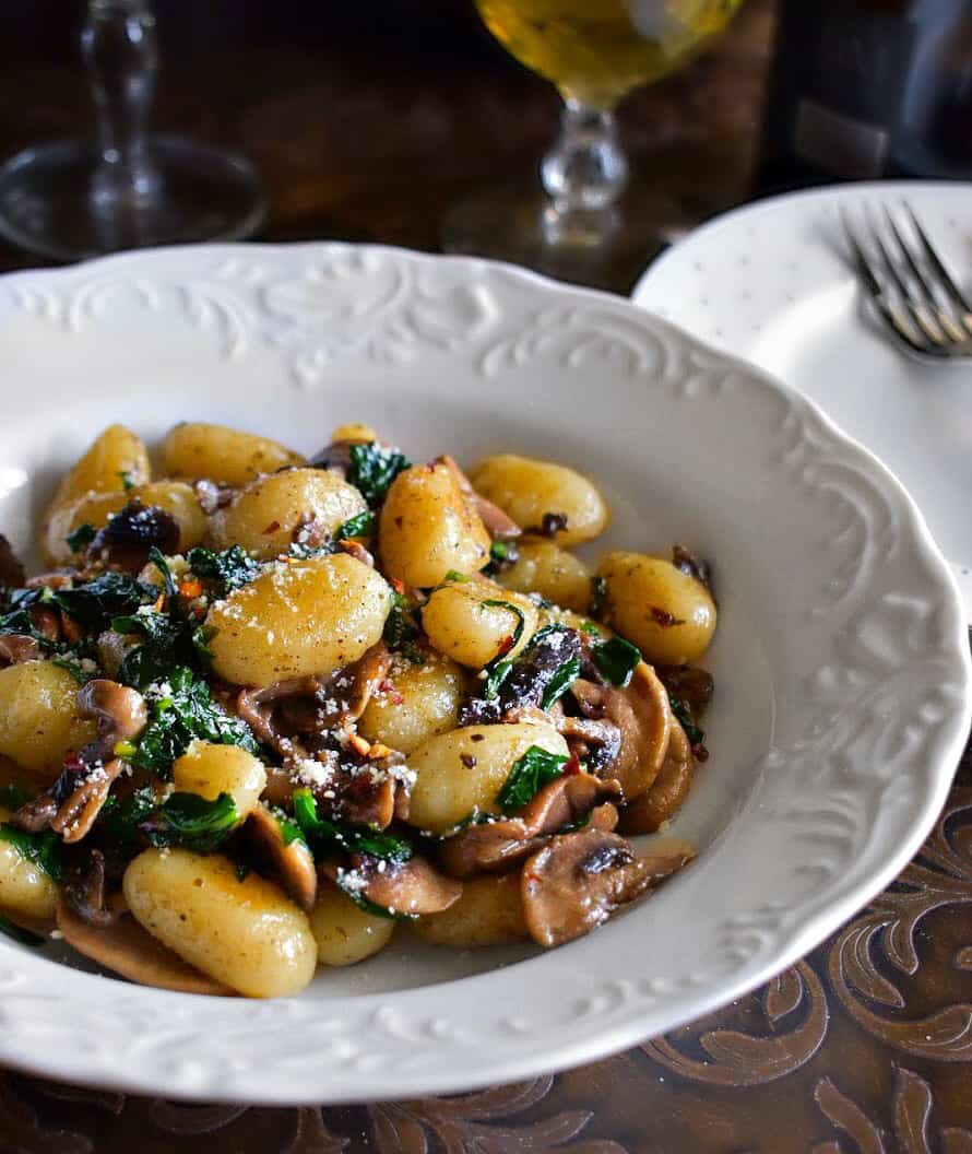 mushroom-spinach-gnocchi