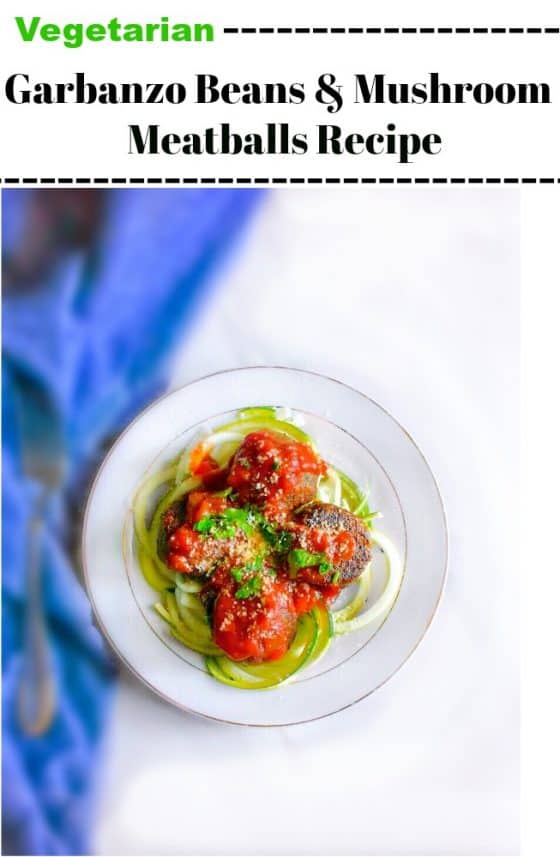 Chickpea Mushroom Meatballs Recipe Vegetarian Garbanzo Meatballs