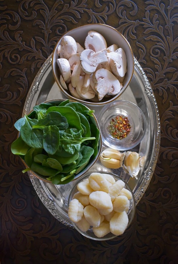 Mushroom Spinach Gnocchi Ingredients