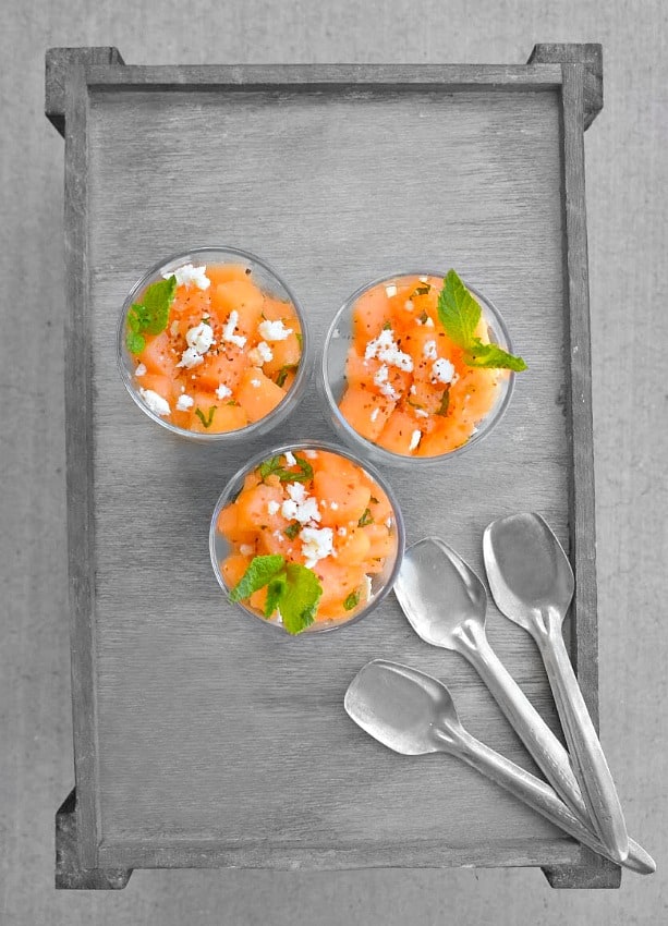 Melon Mint Cantaloupe Salad recipe