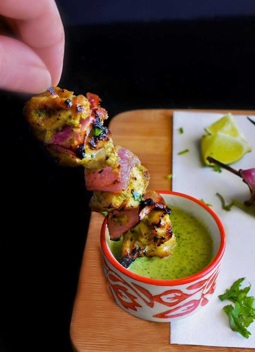 easy Indian chicken skewers 