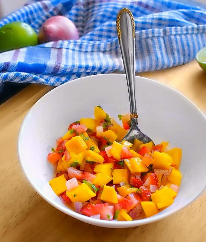 Mango Strawberry Fruit Salsa