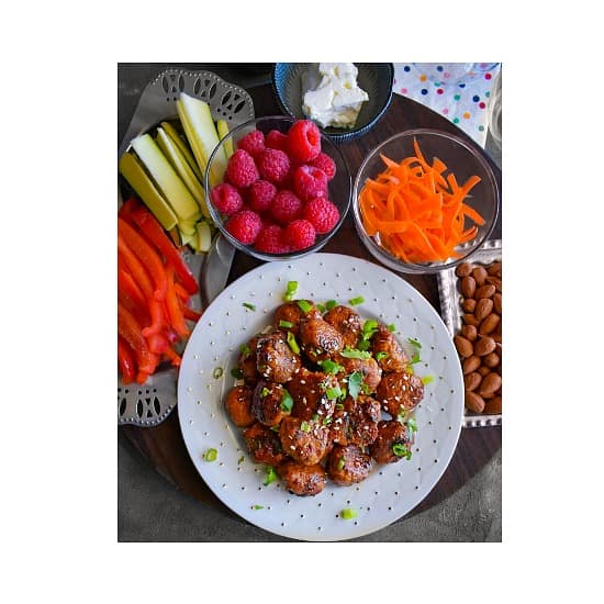 Vietnamese Banh Mi Meatballs in a plate