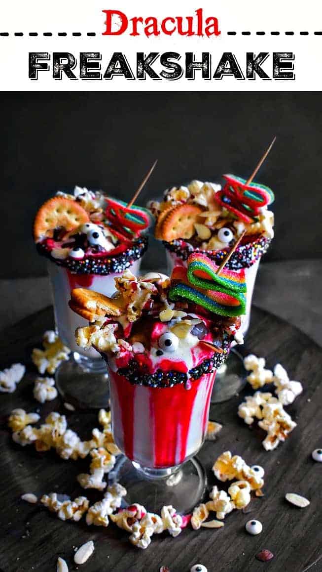 Dracula Freakshake: #freakshake #icecream #milkshakes #kidsmenu #Pop4HT3  #Pmedia #ad @