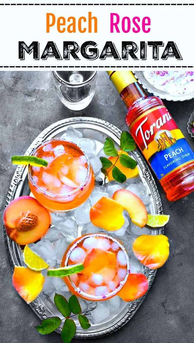 Peach Rose Margarita: #margarita #peach #rose #cocktail #ToraniEndlessSummer #ad "Msg 4 21+"