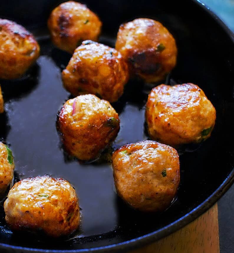 Quick Mango Habanero Pork Meatballs