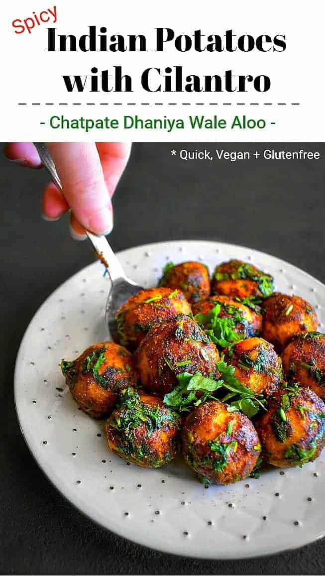 Spicy Indian Potatoes with Cilantro: #potatoes #curry #spicy #dhaniya #indianrecipe #aloo