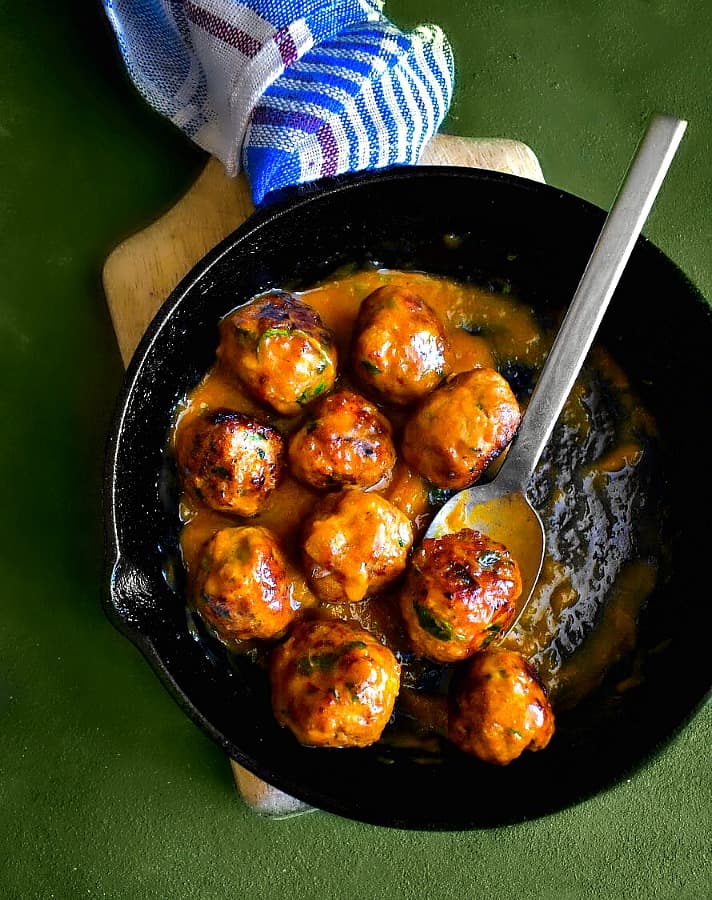 mango habanero meatballs