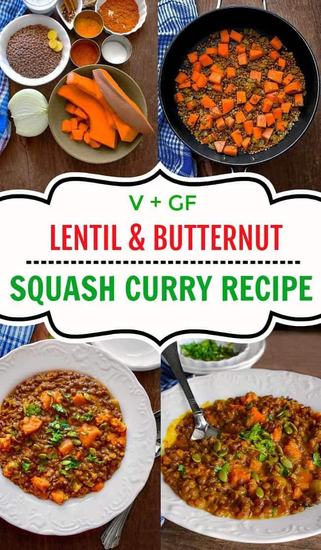 Lentil Butternut Squash Curry #butternutsquash #lentilcurry #curry