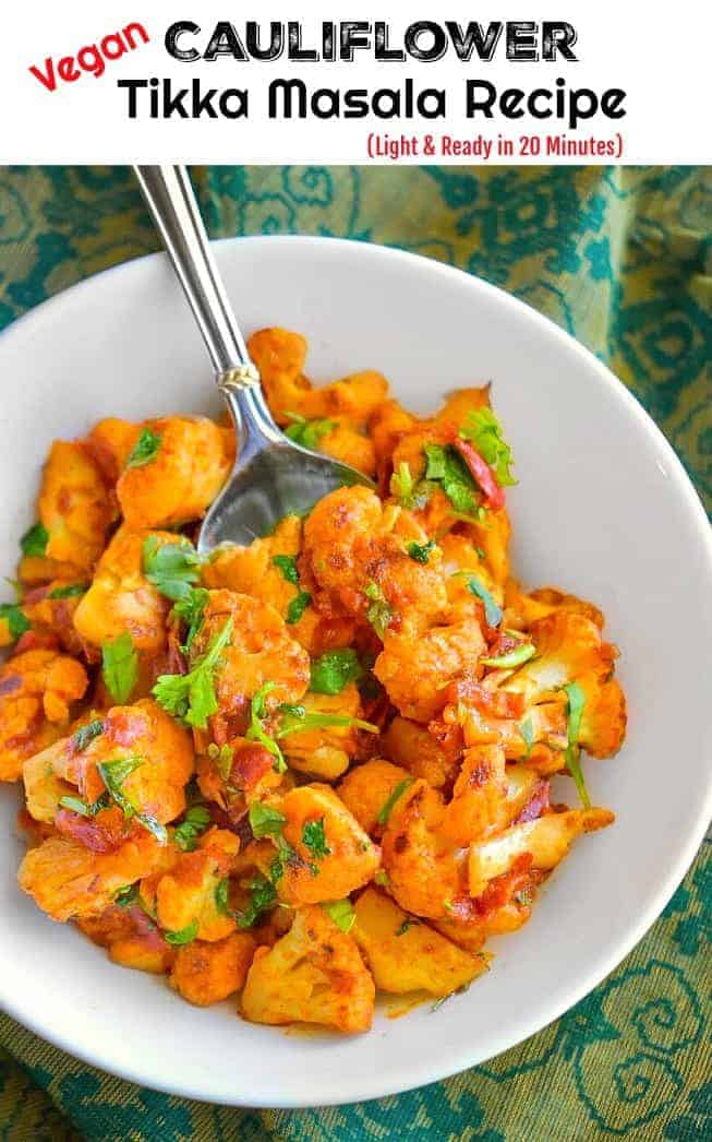 Vegan Cauliflower Tikka Masala Recipe: #cauliflower #tikkamasala #indianrecipe #vegan #curry