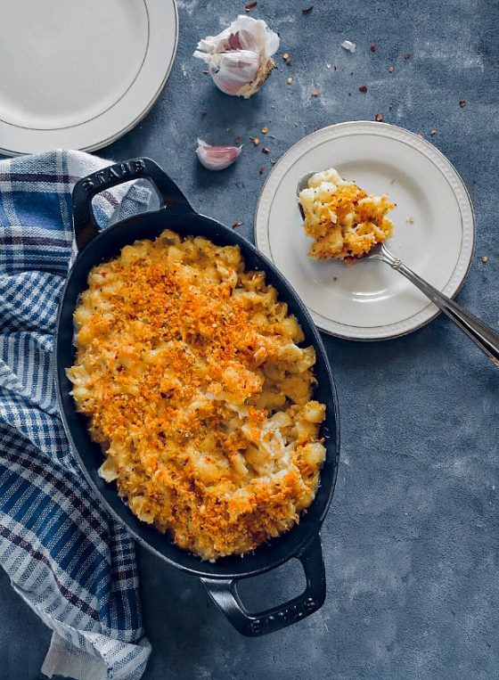 Skinny Cauliflower Pasta Bake (Healthy & 20 Minutes) cauliflowerpasta