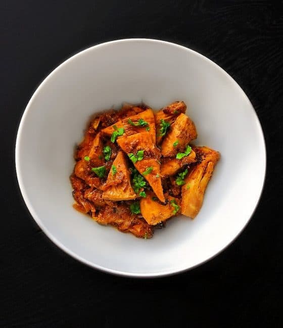 Kathal Sabzi Indian Jackfruit Recipe (using canned jackfruit)