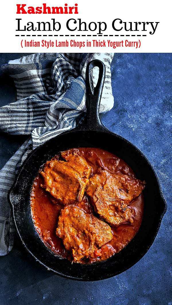 Kashmiri Indian Lamb Chops Curry - Saffron Yogurt Mix