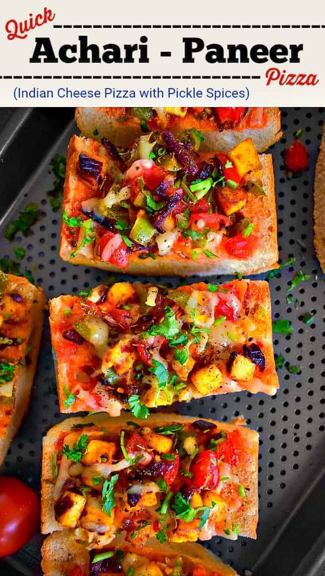 Quick Achari Paneer Pizza: #pizza #indian #achari #paneer