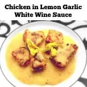 chicken in lemon garlic white wine sauce