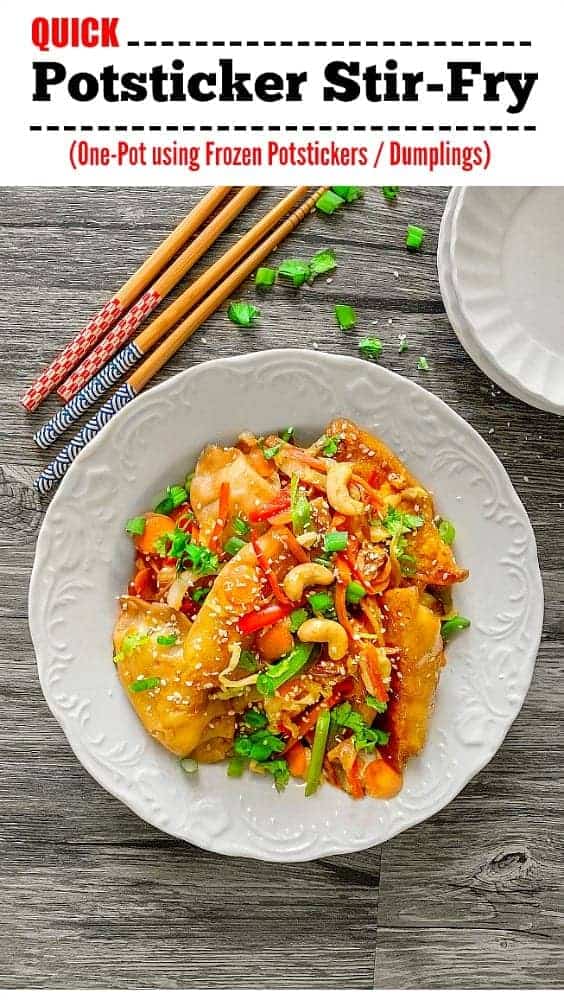 Quick Potsticker Stir Fry: #potstickers #dumplings #chineserecipes #chinesenewyear #chickenpotsticker #chinesefood #LingLingAsian #LL #ad 