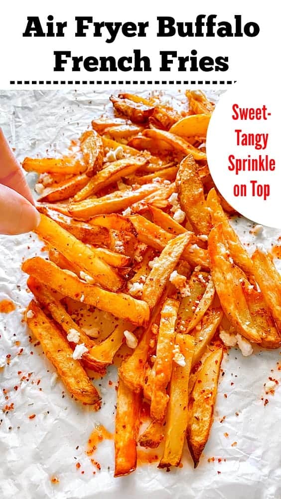 Air Fryer Buffalo French Fries: #frenchfries #buffalofries #superbowlfood #airfryer