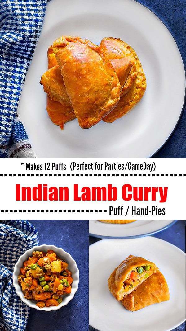 Baked Indian Lamb Curry Puffs: #puff #lambcurry #curry #currypuff #gameday