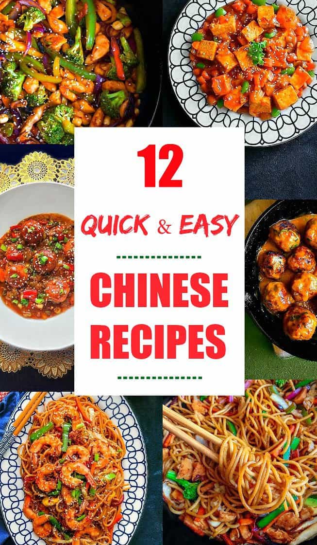 12 Quick - Easy Chinese Recipes #chinese #chineserecipes