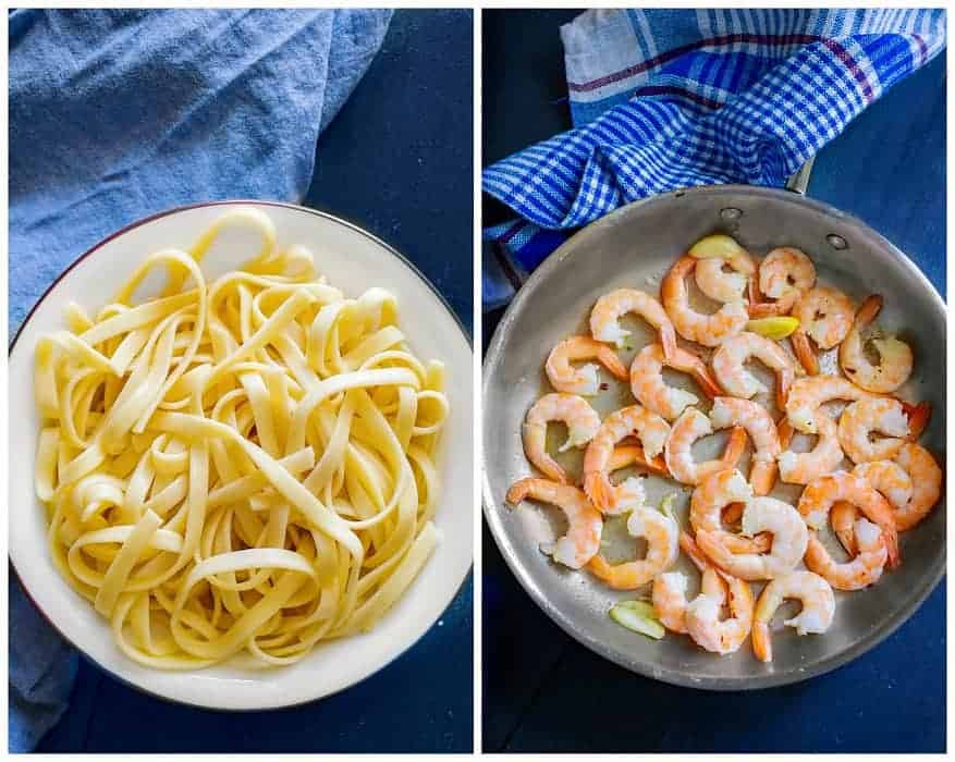 garlic lemon shrimp fettuccini recipe