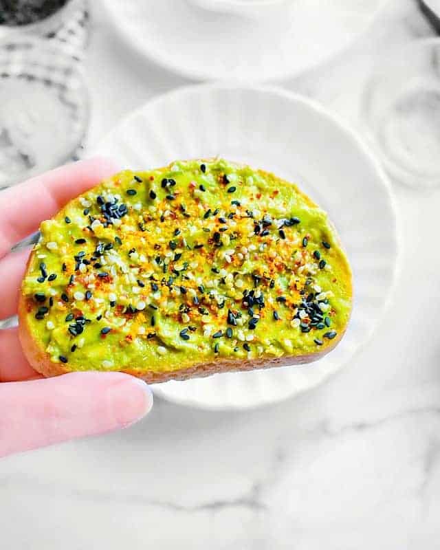 vegan avocado toast is perfect for breakfast or snack
