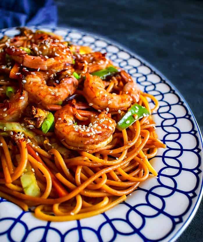 quick shrimp lo mein recipe