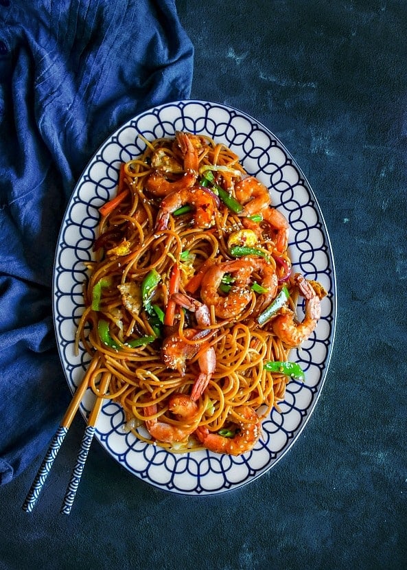 Restaurant Style Shrimp Chow Mein Recipe (7 Easy Ingredients Swap)