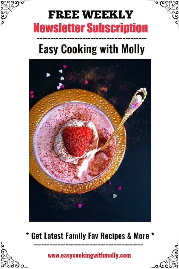 subscribe to free weekly newsletter for easycookingwithmolly