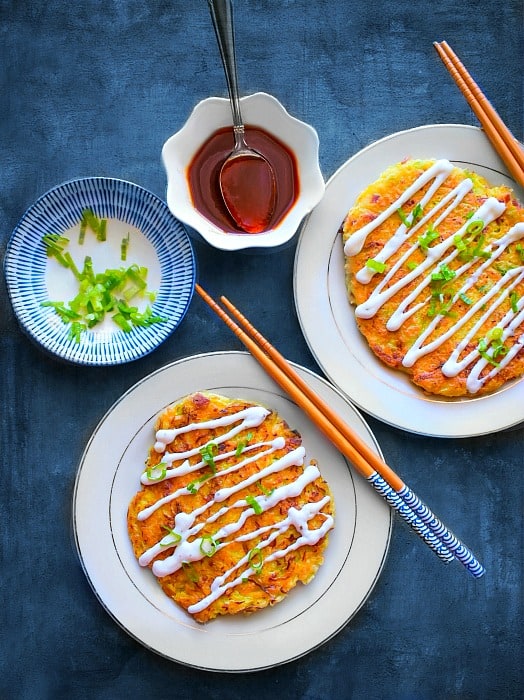 Okonomiyaki - Japanese Cabbage Pancakes