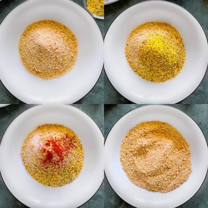Process to make the bread crumbs coating for the air fryer fish 