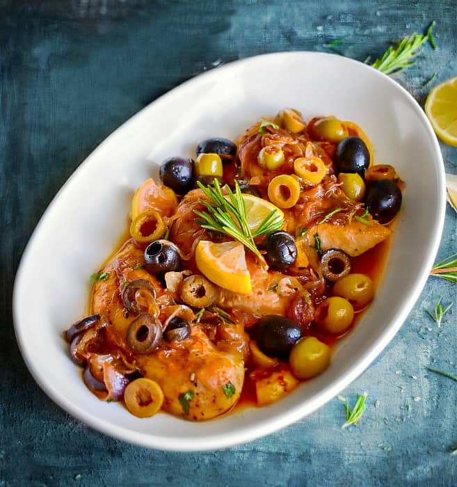 Quick Easy Mediterranean Chicken with Olives