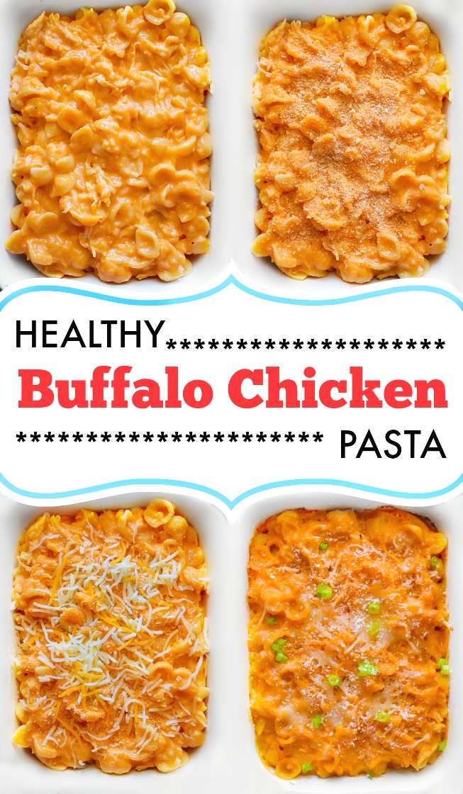Healthy Buffalo Chicken Pasta #buffalochicken #chickenpasta #weeknightmeal