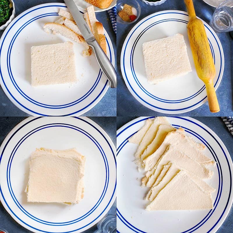 How to make bread samosa step 1