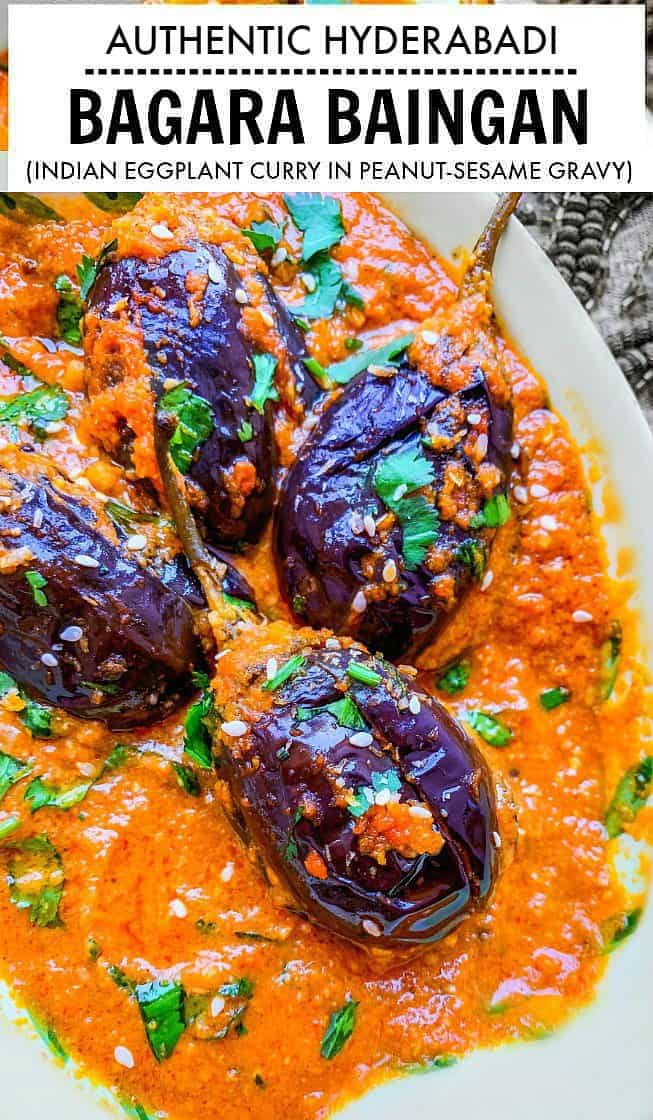 Hyderabadi Bagara Baingan Recipe - Indian Eggplant Curry