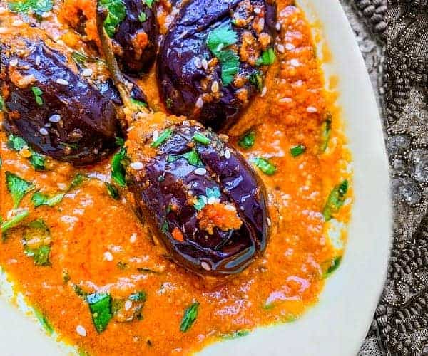 Hyderabadi Bagara Baingan Recipe - Indian Eggplant Curry