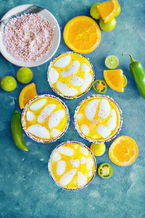 Spicy Grapefruit Margarita recipe using jalapeno