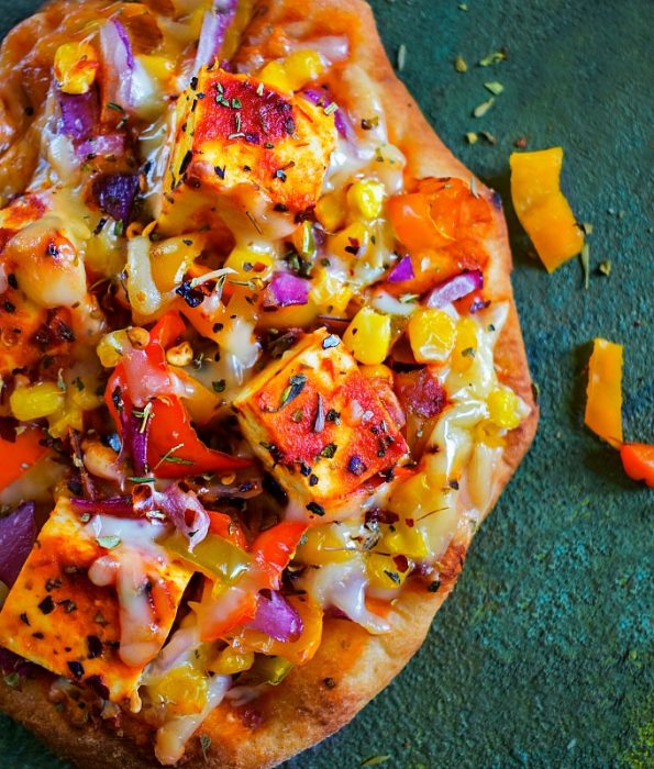 Tandoori Tofu Pizza Extremely Easy Indian Tofu Pizza