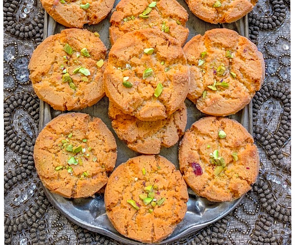 Chickpea Cookies - Besan Nankhatai