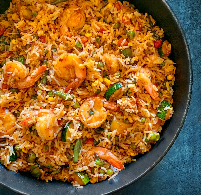 Spicy Shrimp Fried Rice