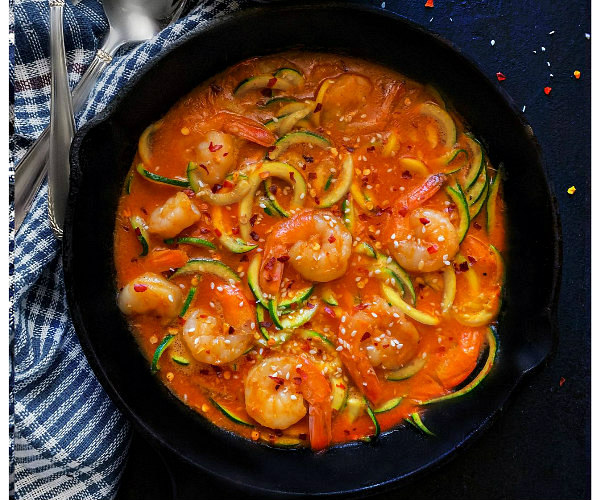 Thai Coconut Shrimp Curry with Zoodles