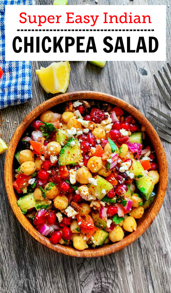 easy chickpea salad indian recipe