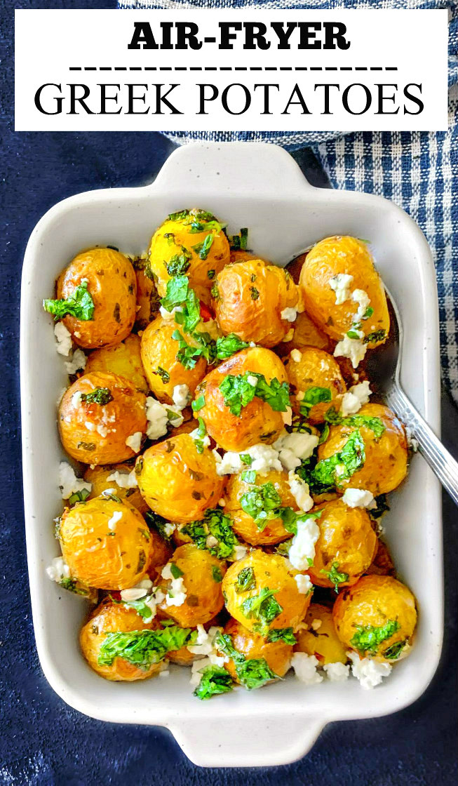 Air Fryer Greek Potatoes