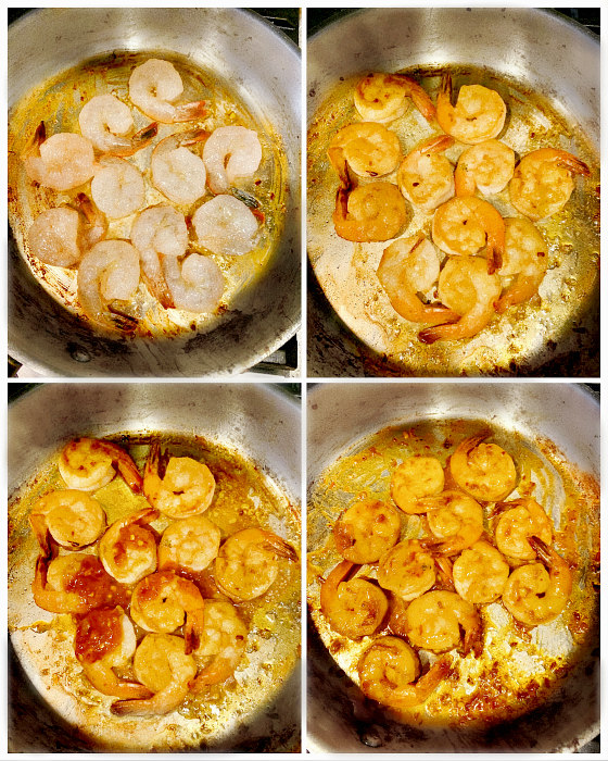 curry shrimp in pan